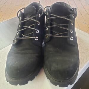 Timberland Boots Classic Oxford Mens Black Nubuck Waterproof Work Boot Size 8.5M